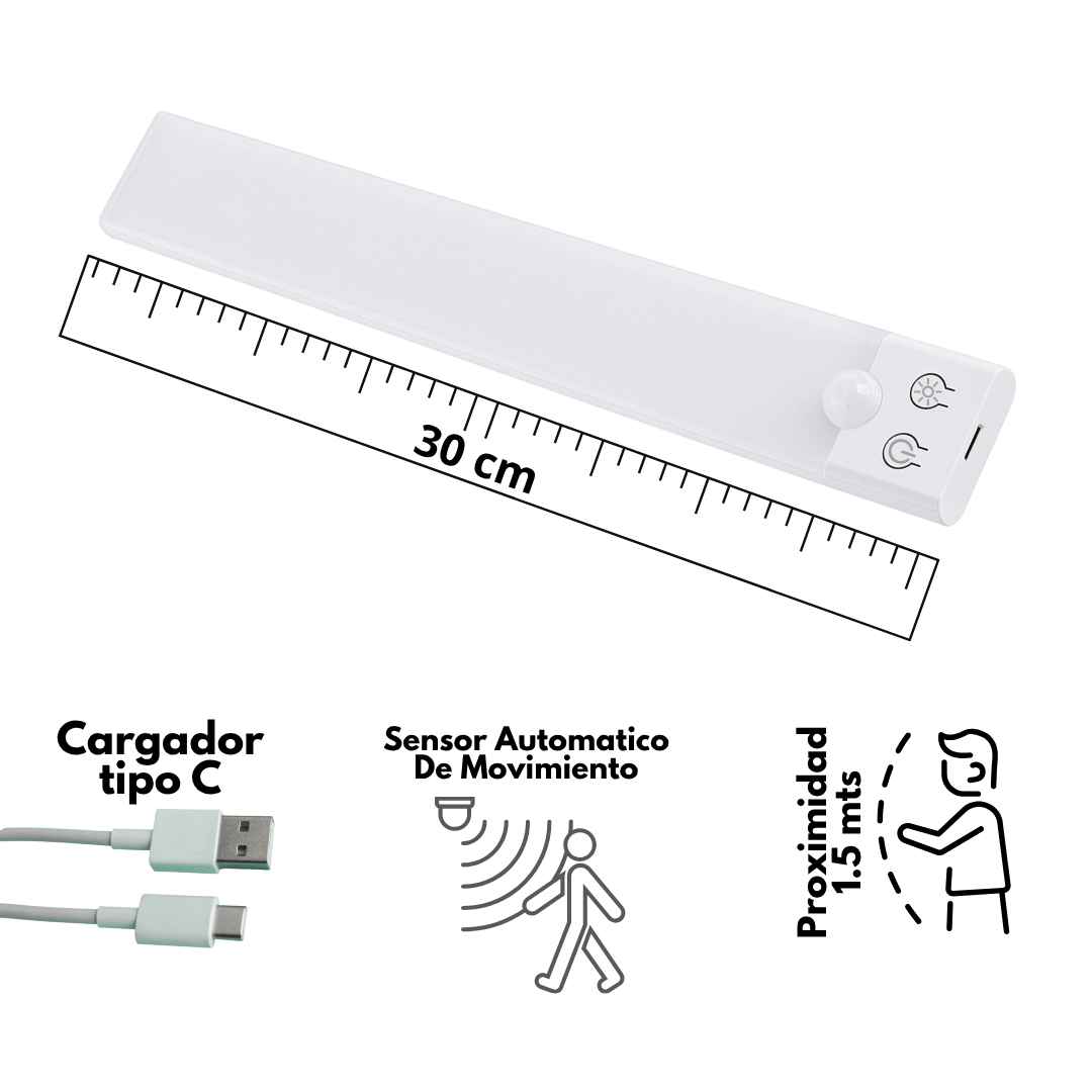 🔦 X 2 Lampara Led Con Sensor De Luz (30 y 60 CM) 👌 Ultimas unidades