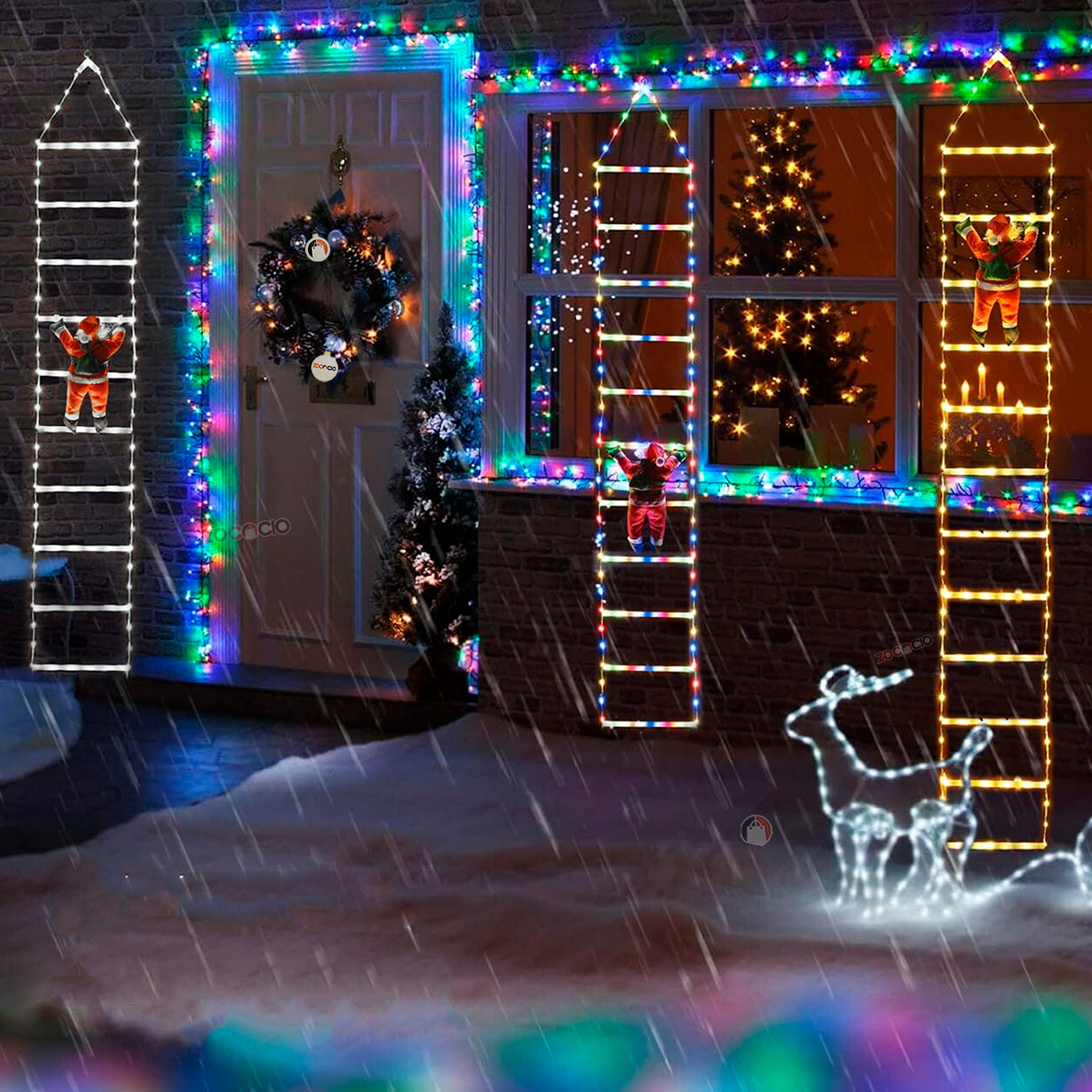 🎅Papá Noel Escalador Luminoso⭐Ultimas unidades