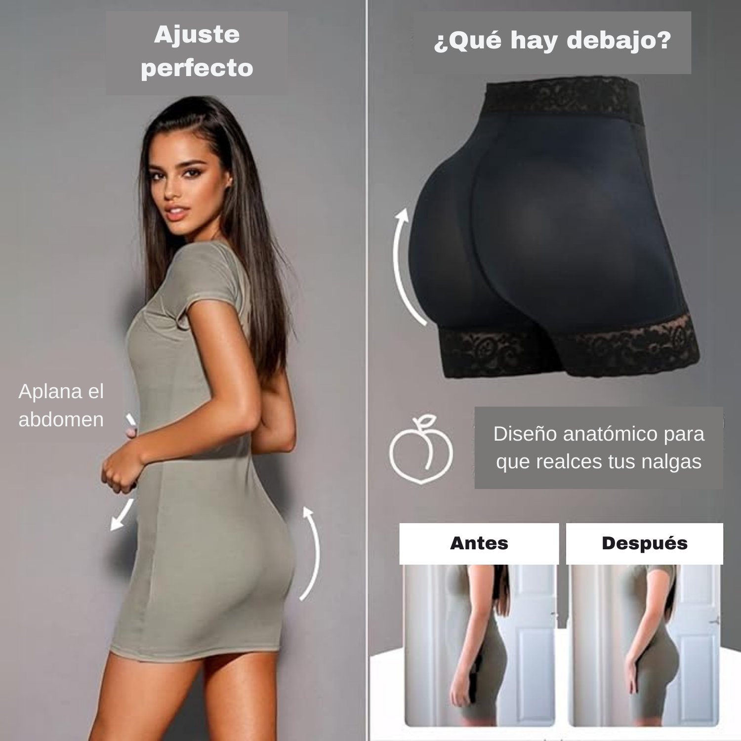 Panty Levanta Cola y Control Flacidez Abdominal 🍑 2 X 1